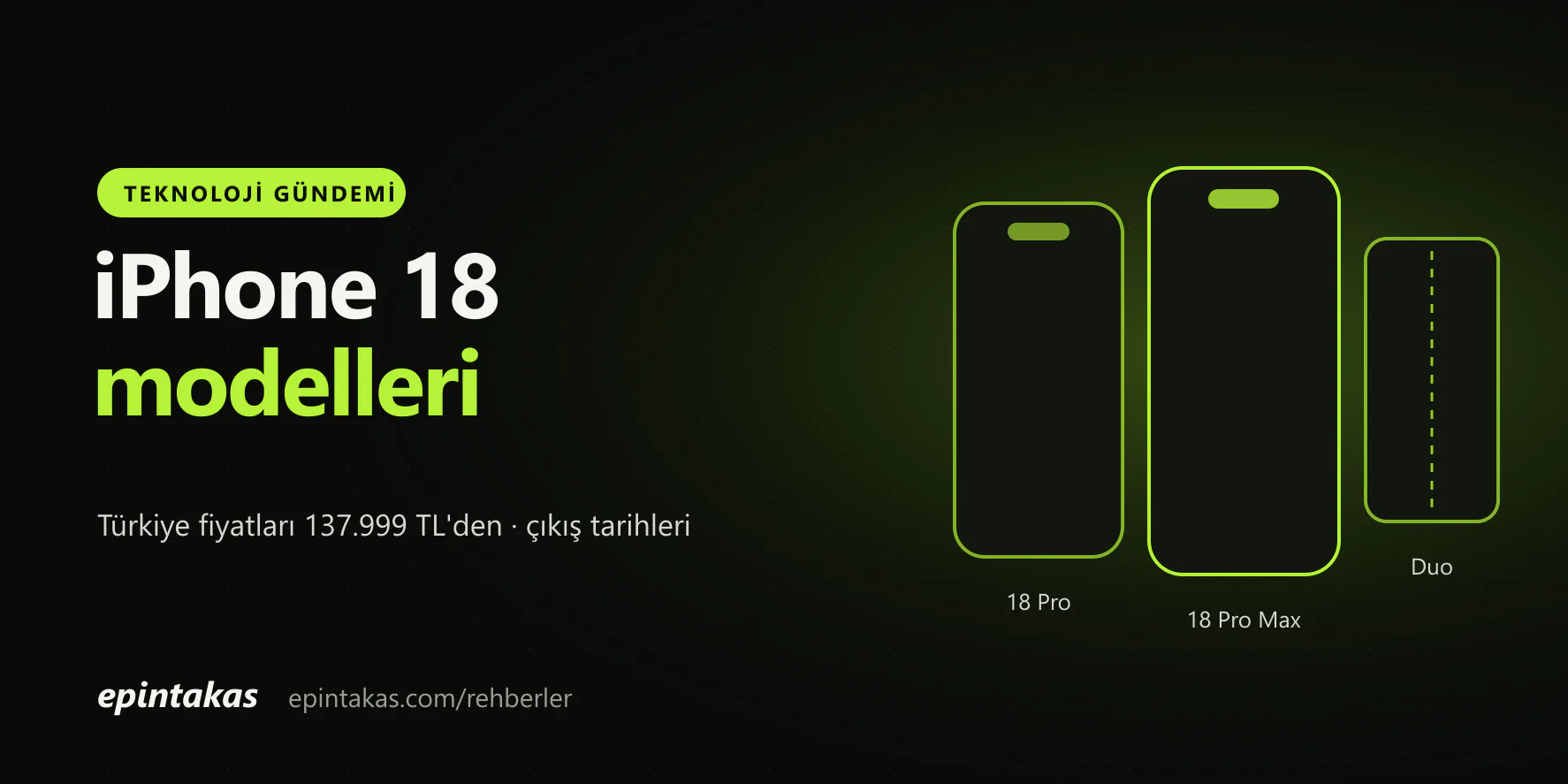 iPhone 18 modelleri: iPhone 18 Pro, iPhone 18 Pro Max ve katlanabilir iPhone Duo