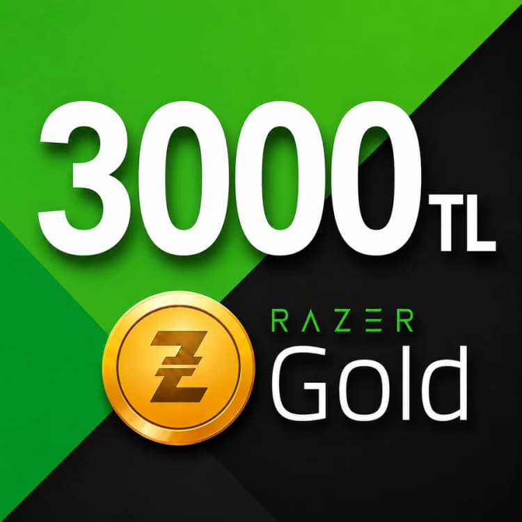 ₺3.000 Razer Gold PIN bozdurma görseli